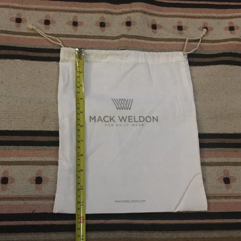 Mack Weldon White 11” x 9”  dustbag garment bag  new - never used